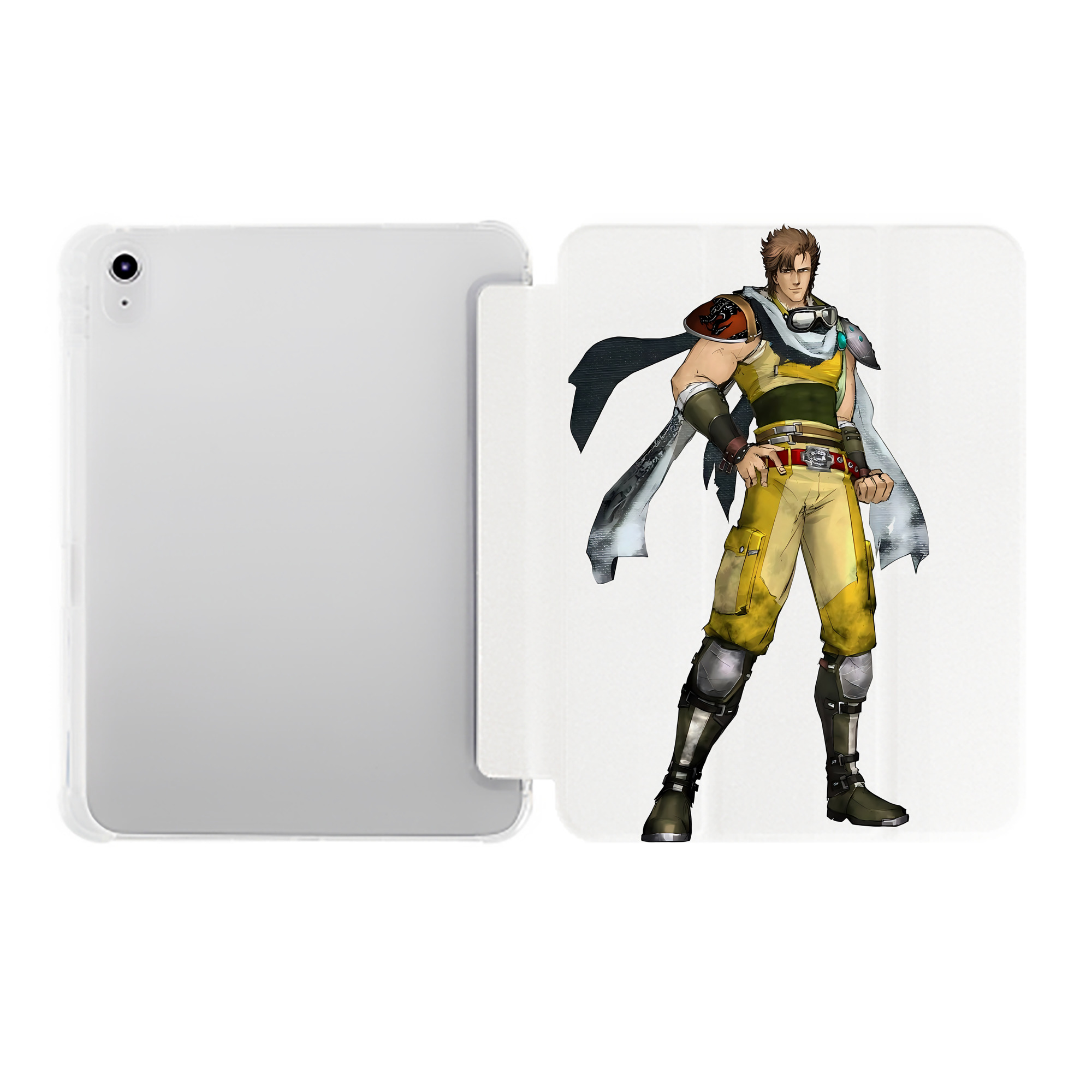 （画像用） 北斗の拳 Fist of the North Star IPad ケース ペン収納付き 三つ折りスタンド PUレザー×シリコン 対応機種9.5/10.5/10.9インチ